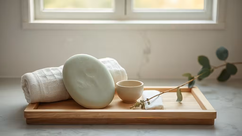 Gua sha visage posé sur un plateau, pour évoquer ses dangers et les précautions d’usage.