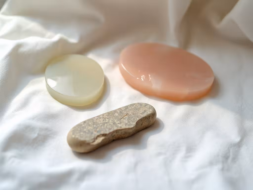État et matériau d’un gua sha visage, avec un outil ébréché à éviter.