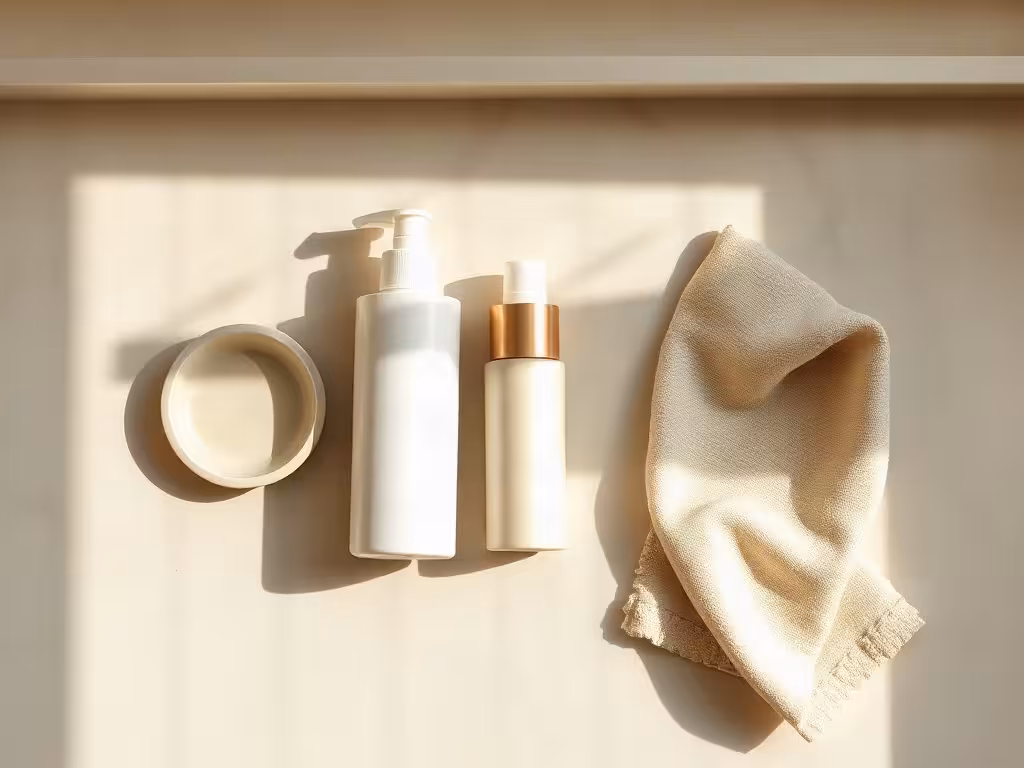L’ordre simple d’une routine visage minimaliste avec trois soins essentiels.