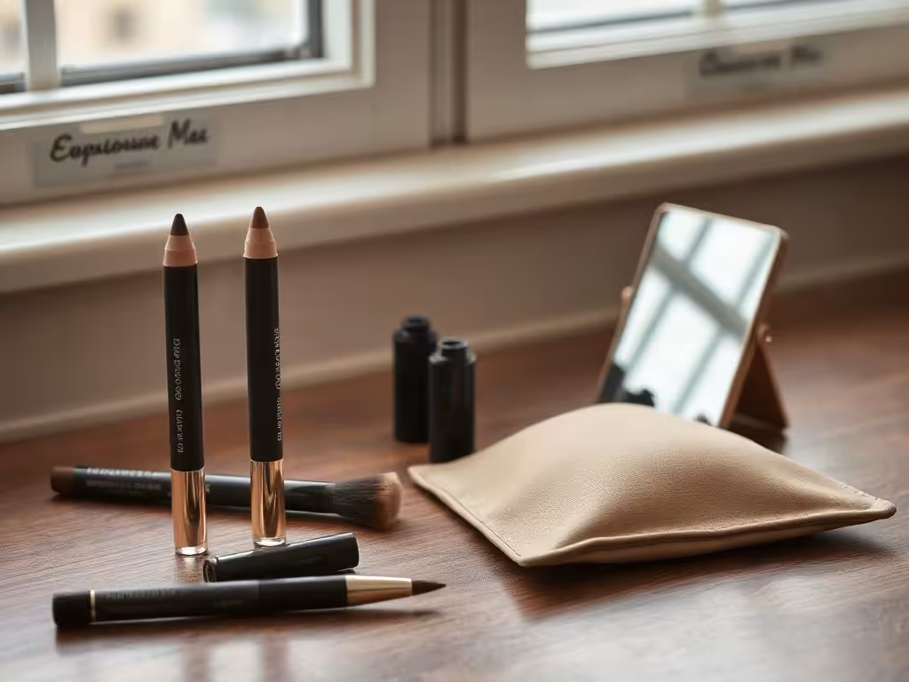 Crayons aux teintes nuancées pour maquiller des sourcils clairsemés avec naturel.